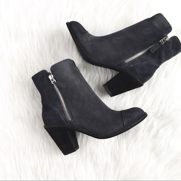 Softwalk | charcoal stone suede captoe ankle boots - Picture 8 of 8